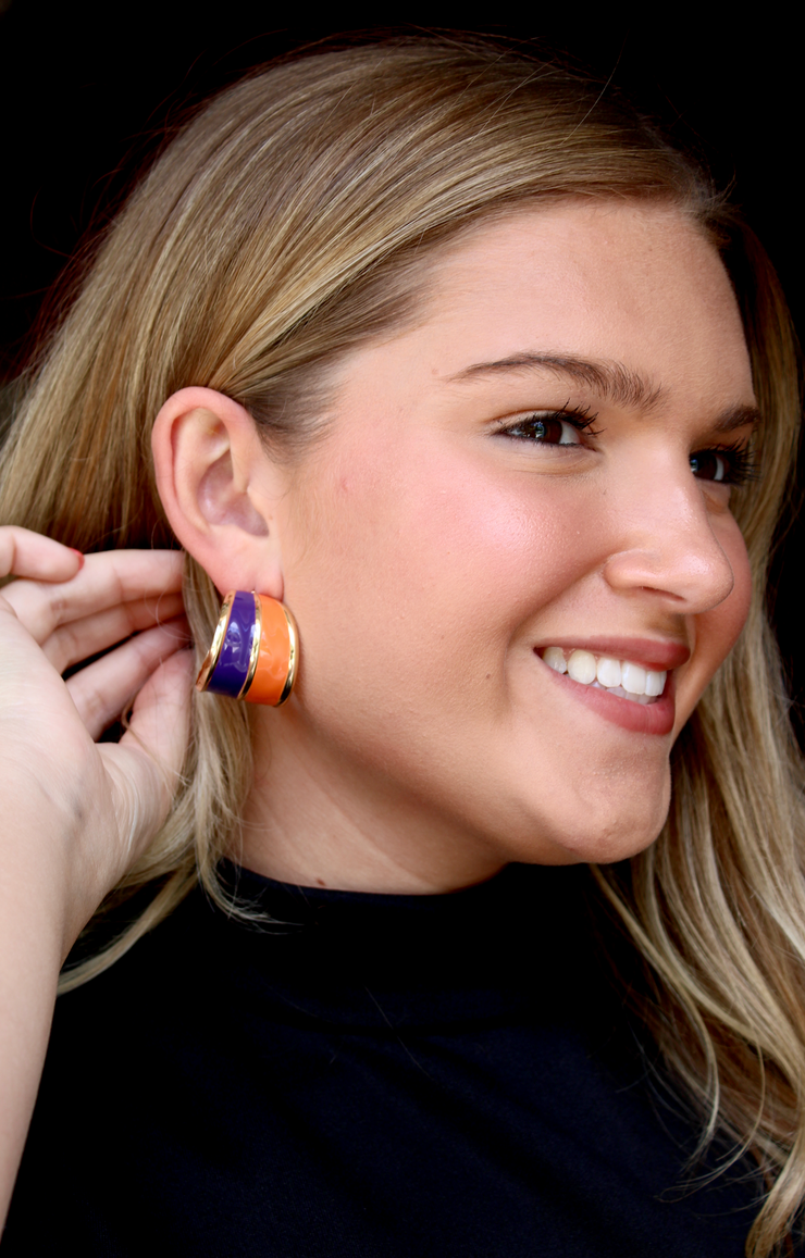 Two Tone Gameday Hoop | Orange + Purple
