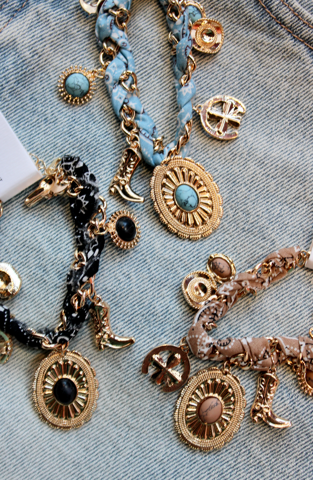 Out West Charm Scarf Bracelets (3 COLORS)