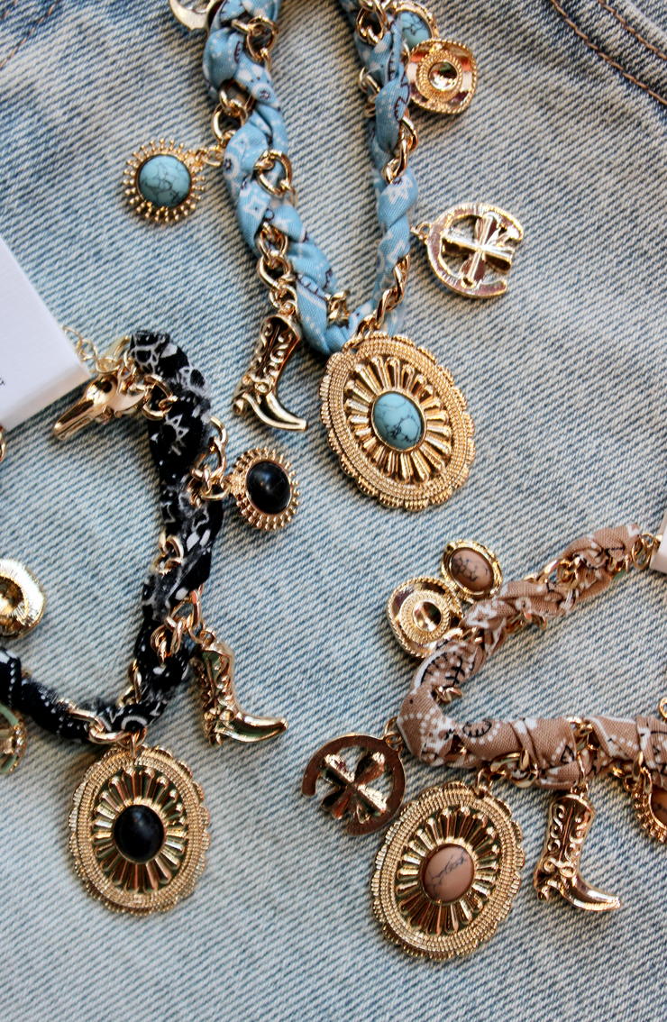 Out West Charm Scarf Bracelets (3 COLORS)