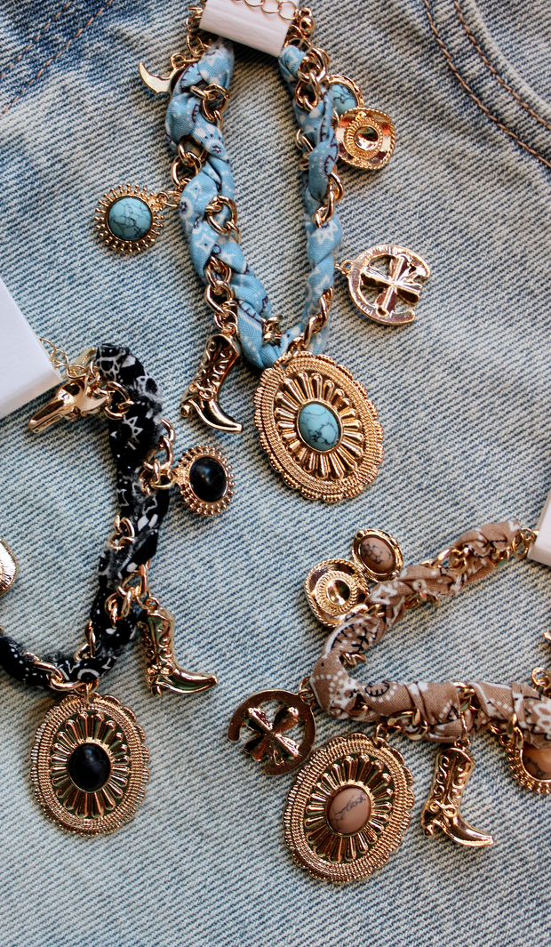 Out West Charm Scarf Bracelets (3 COLORS)
