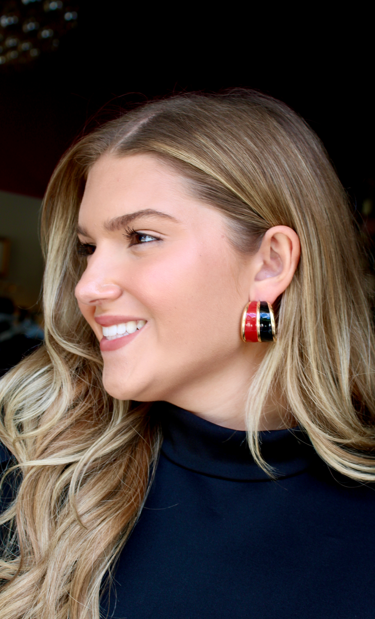 Two Tone Gameday Hoop | Garnet + Black