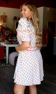 Cotswold Floral Trim Belted Dress