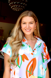 Punchy Floral Shirt Dress