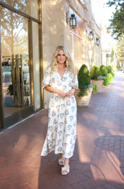 Vintage Block Print Maxi