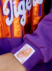 Licensed Metallic Word Icon Sweatshirt | Clemson