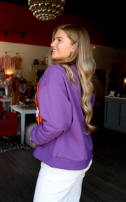 Licensed Metallic Word Icon Sweatshirt | Clemson