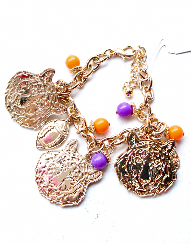 Game On Charm Bracelet | Clemson