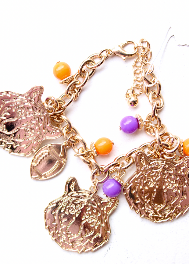 Game On Charm Bracelet | Clemson