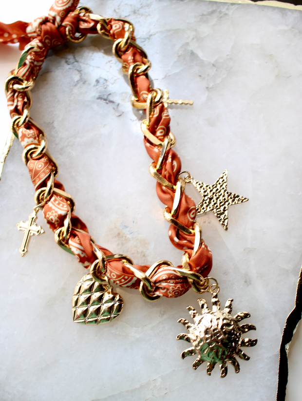 Texas Sun Scarf Necklace