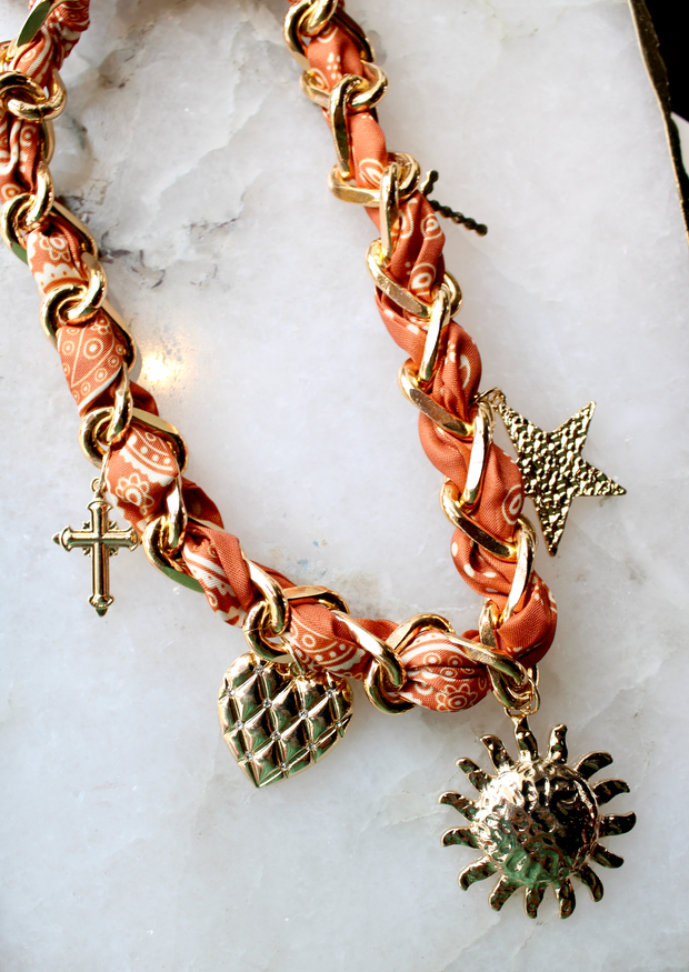 Texas Sun Scarf Necklace