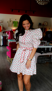 Cotswold Floral Trim Belted Dress