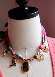 San Antonio Funky Scarf Necklace