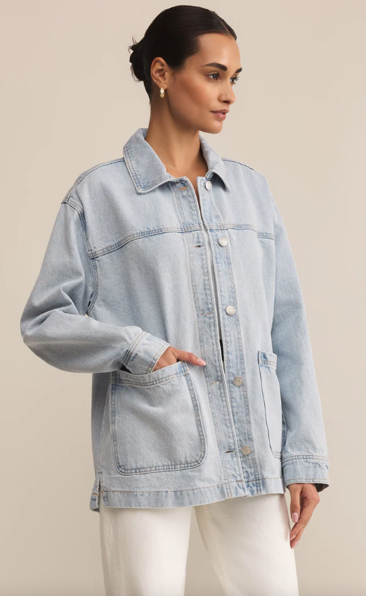 On The Road Denim Jacket | Faded Indigo