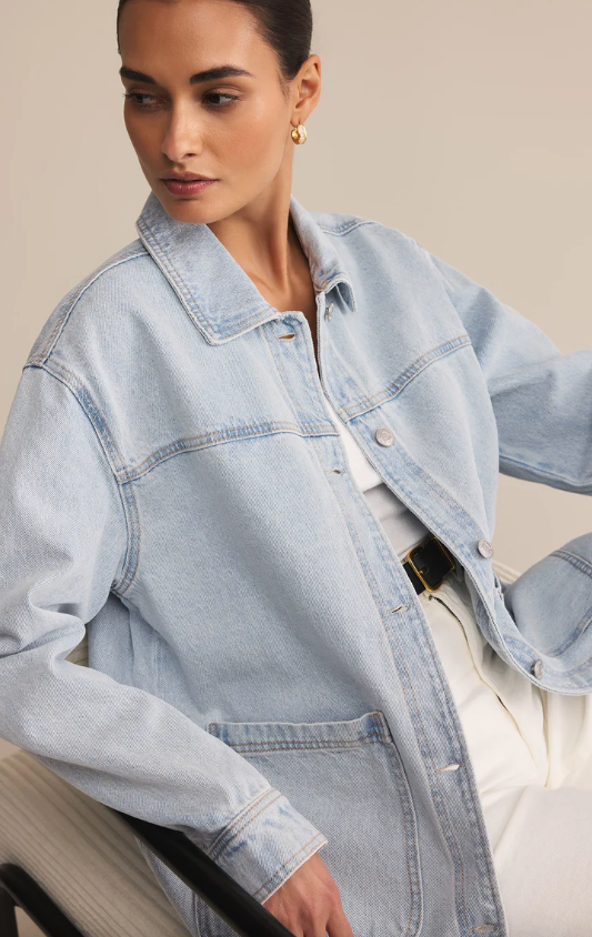 On The Road Denim Jacket | Faded Indigo