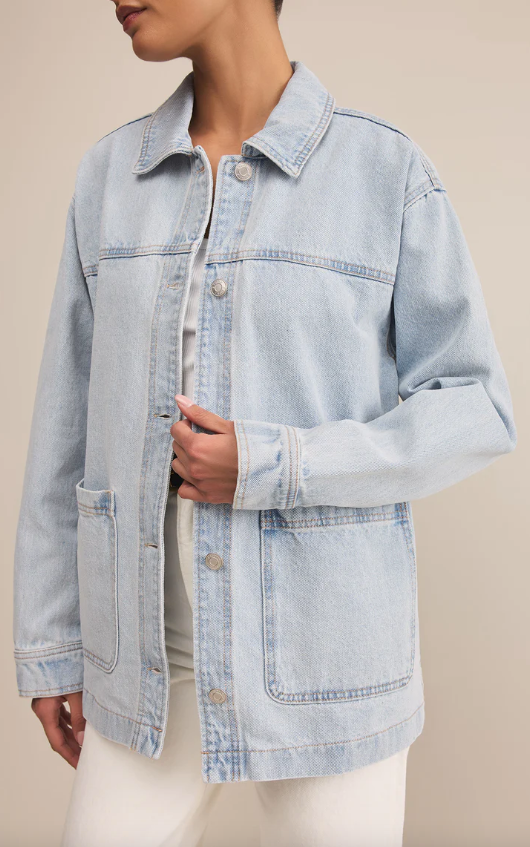 On The Road Denim Jacket | Faded Indigo