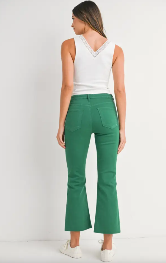 Vintage Cropped Flare | Green