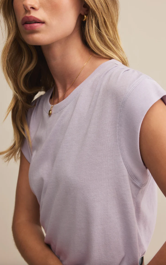 Whisper Knit Top | Lavender Ice