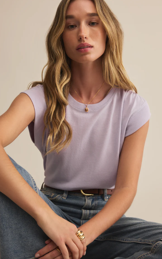 Whisper Knit Top | Lavender Ice