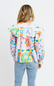 Fruit Frames Collared Top