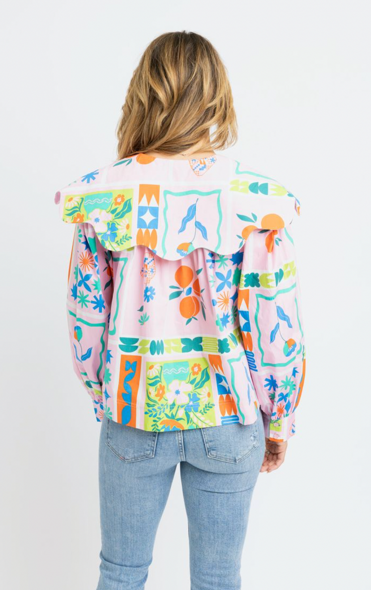 Fruit Frames Collared Top