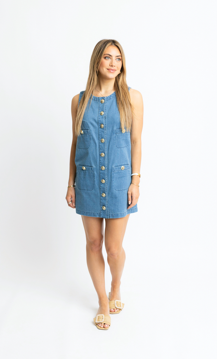 Tres Chic Denim Dress