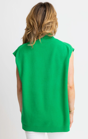 Selena Hi Lo Sleeveless Sweater | Kelly Green