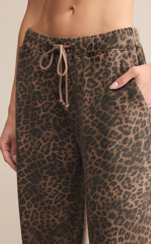Hunter Knit Leopard Pant | Desert Tan Leopard