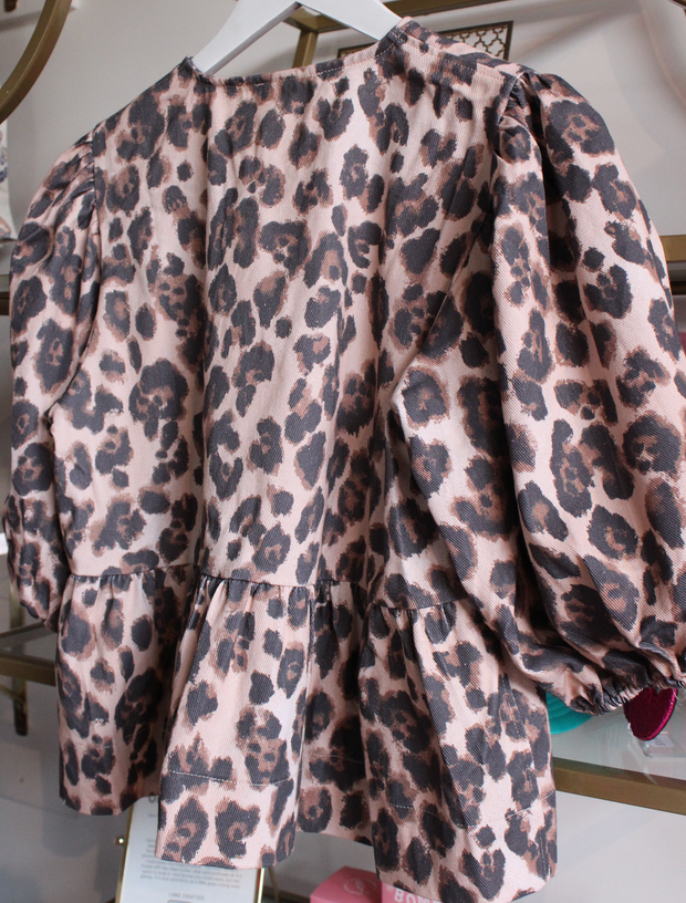8.28 PREORDER :: Cami Leopard Denim Knot Top