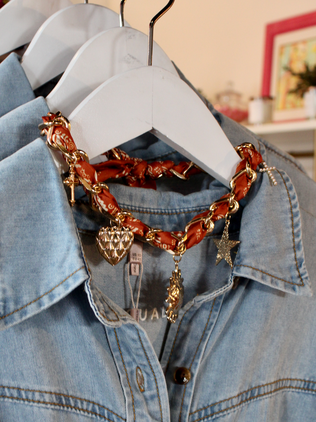 Texas Sun Scarf Necklace