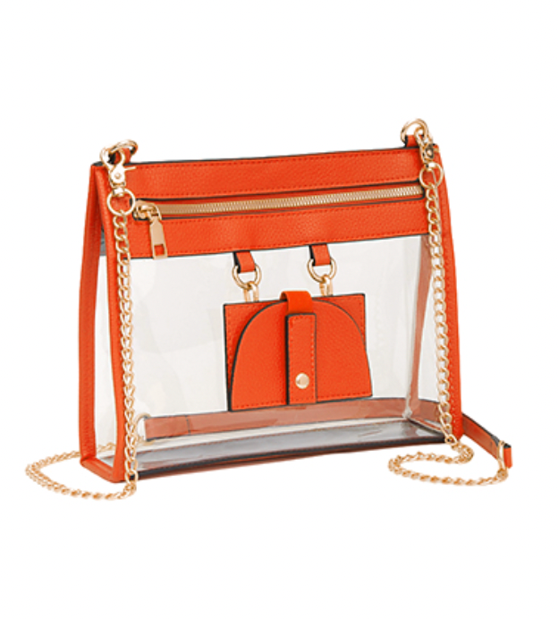 Lala Orange Crossbody Purse