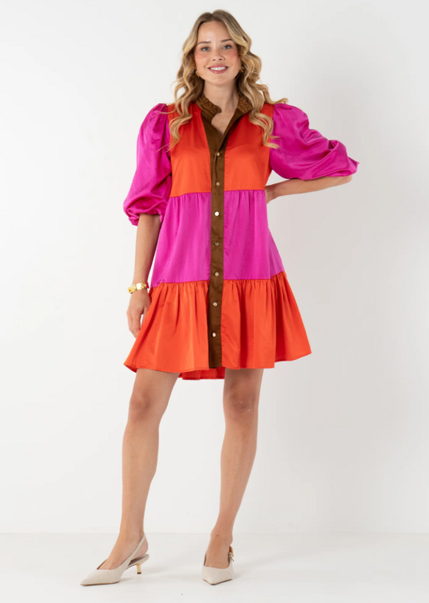 Sadie Dress | Venetian Colorblock