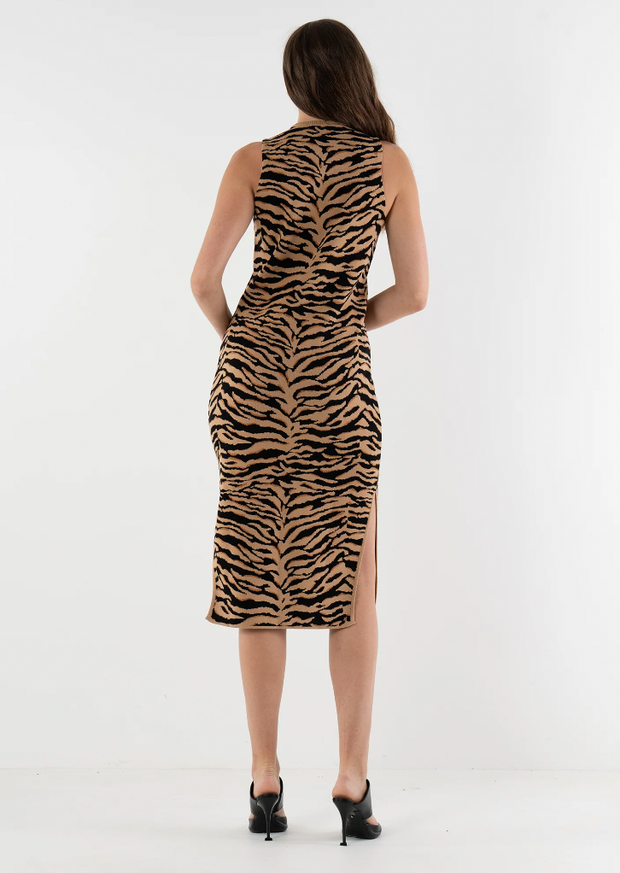 Simone Sweater Dress | Tiger Jacquard