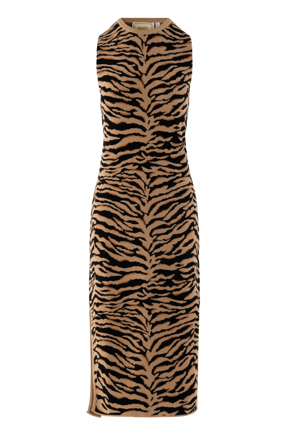 Simone Sweater Dress | Tiger Jacquard
