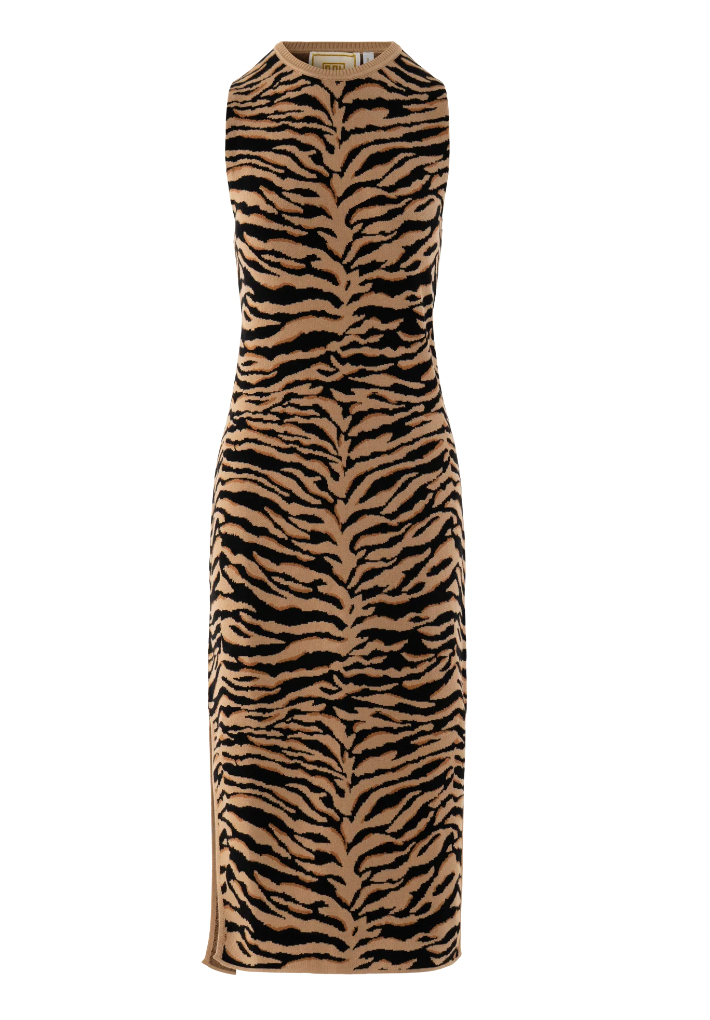 Simone Sweater Dress | Tiger Jacquard