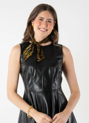 Hand-Stitched Silk Scarfette | Tiger Jacquard