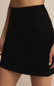 Ciera Faux Suede Mini Skirt | Black