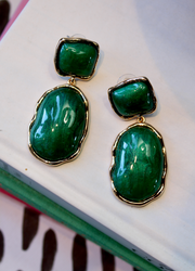 Shimmer Stone Earring | Emerald