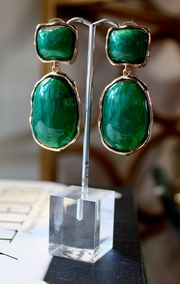 Shimmer Stone Earring | Emerald