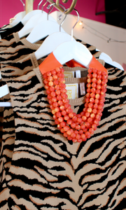 Faceted Gemstone Necklace | Orange