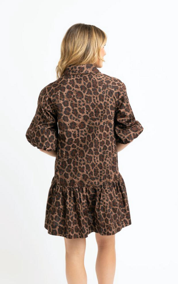 Sandi Ruffle Leopard Dress