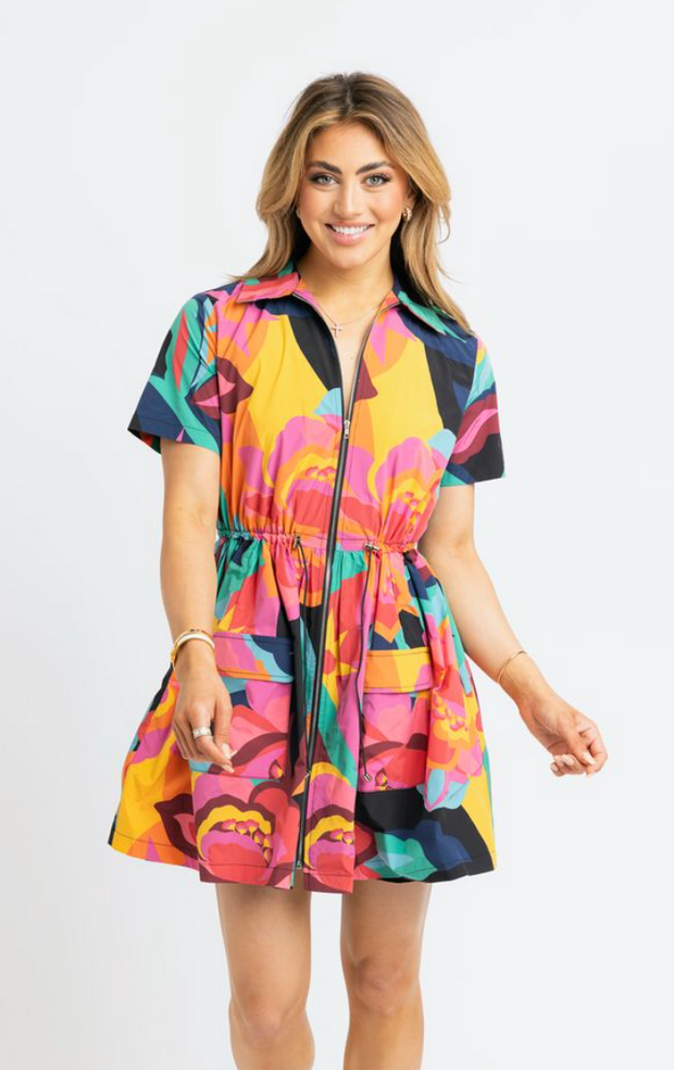 Punchy Floral Weekend Dress