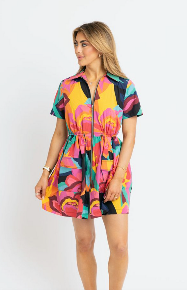 Punchy Floral Weekend Dress