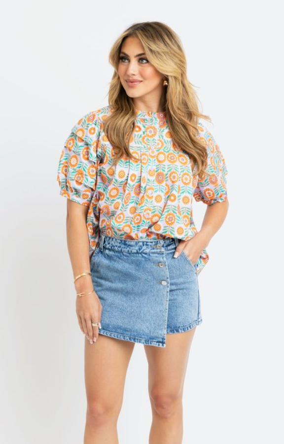 Lavender Poppy Top