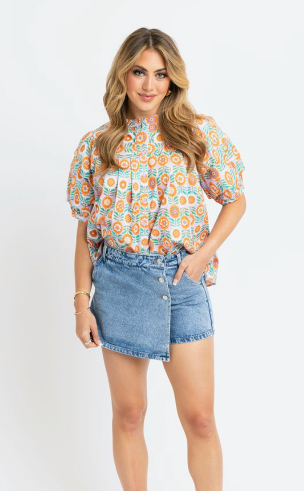 Lavender Poppy Top