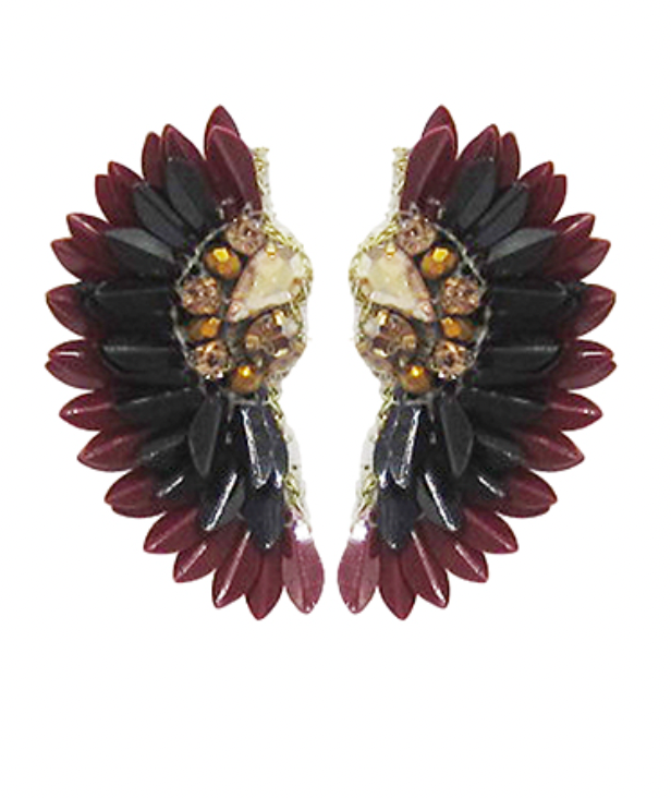 Rooster Jeweled Earring