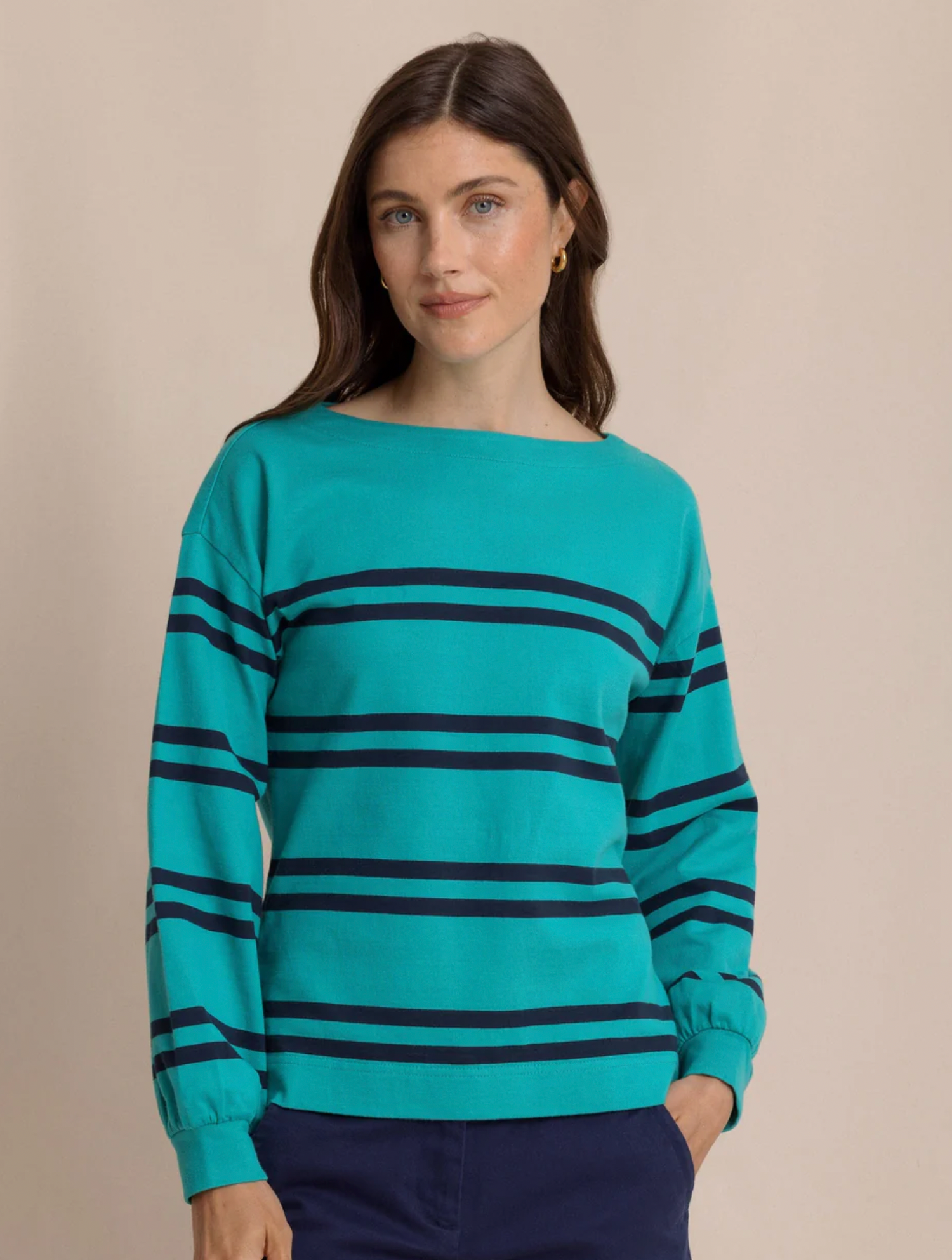 Zayla Stripe Top | Spruce Shade