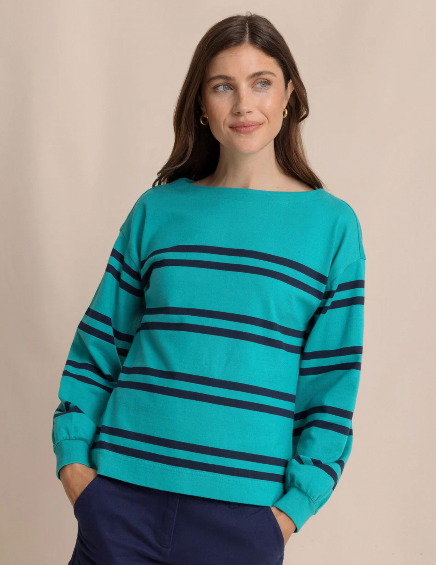 Zayla Stripe Top | Spruce Shade