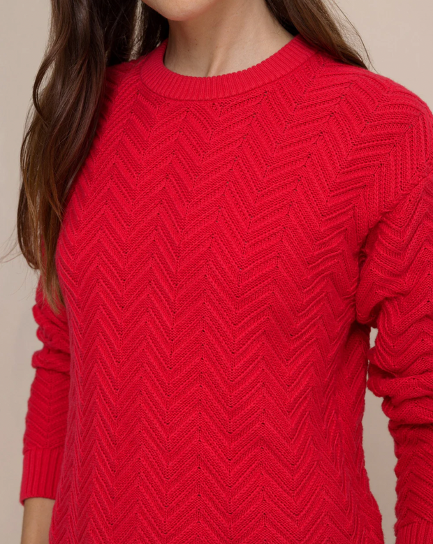 Saige Sweater | Grenadine Red