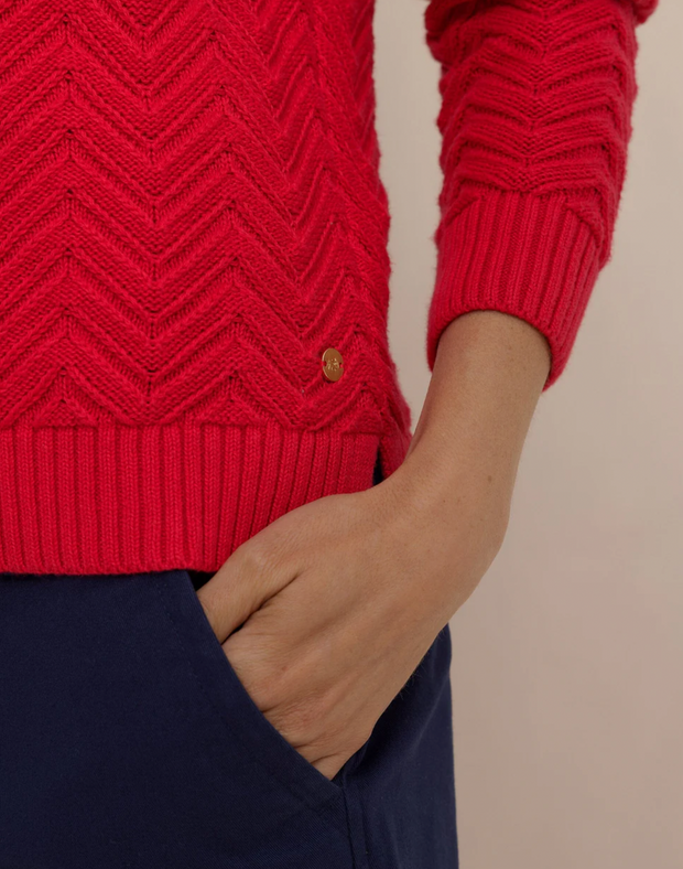 Saige Sweater | Grenadine Red