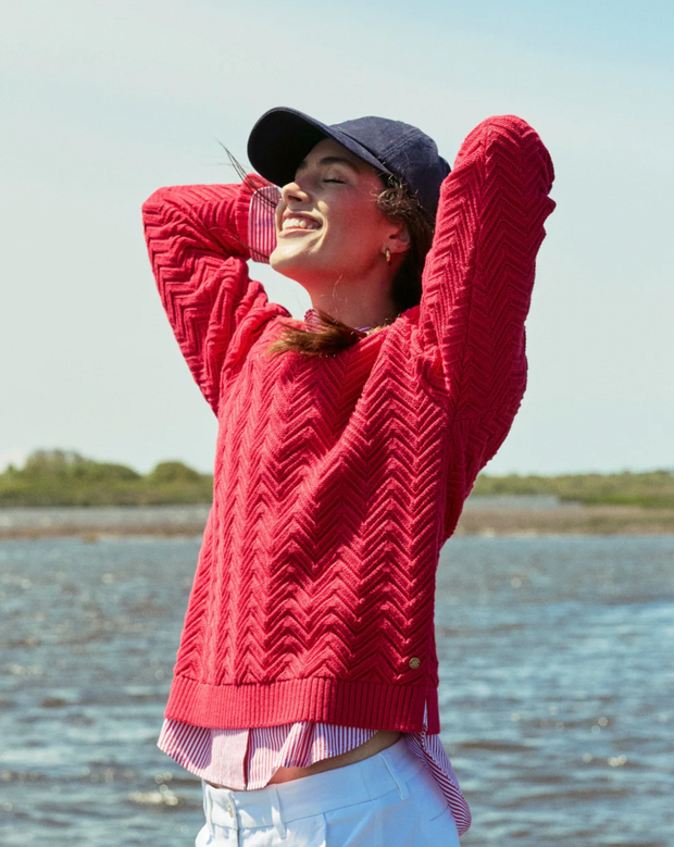 Saige Sweater | Grenadine Red